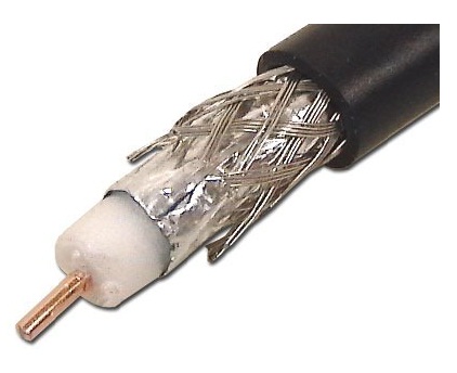 CABLE COAXIL 75 OHMS P/TV NEGRO RG-59 FOAM 50%