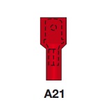 TERMINAL PREAISL  A21  PALA MACHO CUBIERTO ROJO     A21 