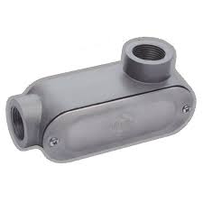 (PEDIR PRECIO) CAJA OVAL APE ALUM C/TAPA ROSC 2 VIAS 90º DER 3/4" NPT