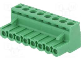 CONECTOR P/ PLACA CIRC. IMPRESO, 12A, (III/2): 320V, 8 POLOS, PASO: 5,08MM, CONEX. TORNILLO VERDE