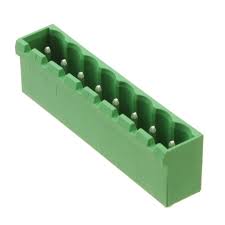 CARCASA BASE P/ PLACA CIRC. IMPRESO, 12A, (III/2): 320V, 8 POLOS, PASO: 5,08MM, CONEX. TORNILLO VERDE