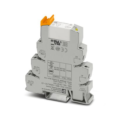 BORNE INTERF RELE ENCHUF 110VCC PLC-RSC-120UC/21-21 2 INVERSORES 120VAC/110VDC (BASE + RELE)