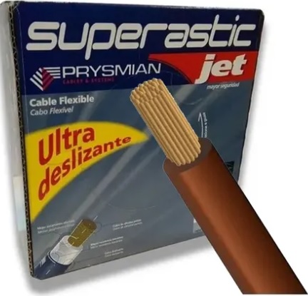 CABLE CU/PVC FLEX 1X  1MM2 MARRON SUPERASTIC ECOPLUS (PRECIO POR METRO - VENTA POR ROLLO DE 100M)