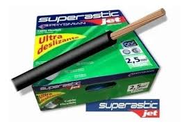 CABLE CU/PVC FLEX 1X  4MM2 NEGRO SUPERASTIC ECOPLUS (PRECIO POR METRO - VENTA POR ROLLO DE 100M)