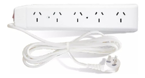 (OFERTA HASTA 31/12/2024) TOMA MULTIPLE UNIV (5 TOMAS COMB) CON CABLE 3mts Y FICHA BLANCO  (ZAPATILLA CON CABLE)