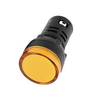 OJO DE BUEY C/LED D22 PLASTICO 220V AMBAR