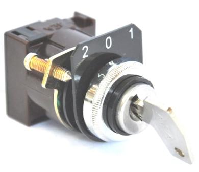 SELECTOR CERRADURA 6100 NEGRO (2-0-1) C/RETORNO EN (0-1)