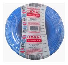 CABLE CU/PVC FLEX 1X  4MM2 PLASTIX CF CELESTE X MT