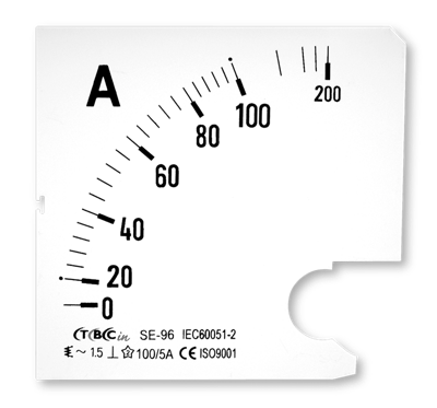 ESCALA P/AMPERIMETRO (SE-96A) 250A /5