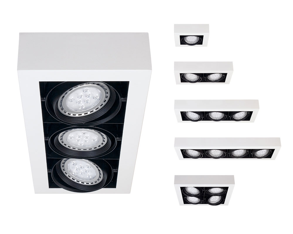 PLAFON LED 4X 15W AR 111 LINEAL MOVIL SPACE   BLANCO