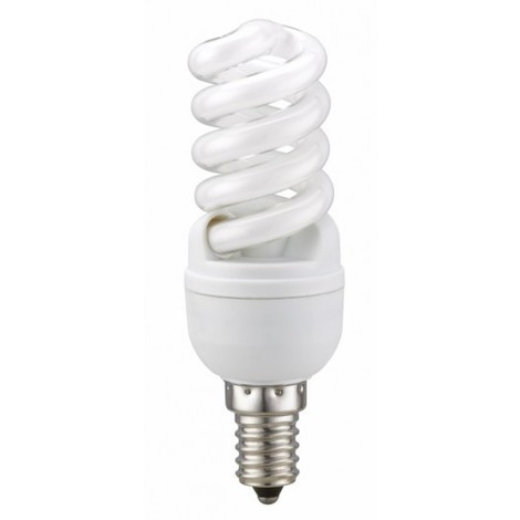 (H.A.S.D.) LAMP FLUOR B/C ESPIRAL  9W MINI E14  6700K LUZ DIA 10000HS - BAJO CONSUMO