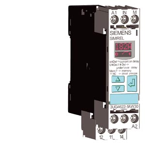 RELE DE VIGILANCIA, 22,5MM  0,05-10A  AC/DC REBASE POR EXCESO Y POR DEFECTO AC/DC 24 HASTA 240VDC y AC 50/60Hz RETARDO DE ARRANQUE Y PICOS PERTURBADORES 0,1/20S HISTERESIS 0,01/5 A 1 CONMUT. CON O SIN MEMORIA DE FALLOS, BORNE A TORNILLO  (EX -  3UG3522-1AL20, 3UG3522-1AG20 y 3UG3522-1AC48-0AA1) (*EP)