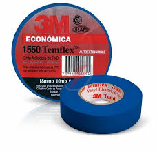 CINTA AISL PVC TEMFLEX 165 19MM X 18M AZUL (EX 1550 - 45818)