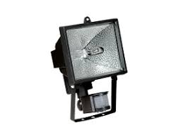 (DISCONT) PROY EXT CUARZO C/SENSOR MOV 150W NEGRO IP44 C/LAMP