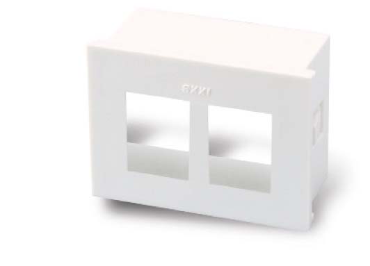 (OFERTA HASTA 31/12/2024) CAJA DE ALOJE DOBLE P/MODULO RJ45 Y RJ11 BLANCO