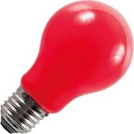 LAMPARA LED A60  E27 10W (80w) ROJO   220-240V  25.000HS