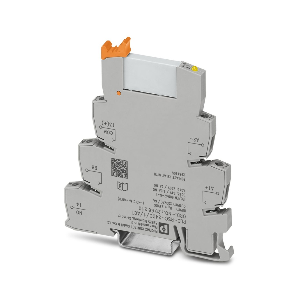 BORNE INTERF RELE PLC C/BORNE PLC-BSC...ACTUADOR C/RELE ENT 24VCC (BASE + RELE)