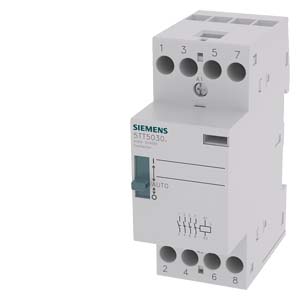 CONTACTOR MODULAR P/DIN 4NA BOB 220VCA (PERILLA I-AUTO-0) AC-3: 4KW AC-1:25A