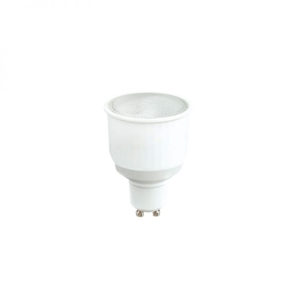 (H.A.S.D.) LAMP BCESL GU10  7W   6500K LUZ DIA FRIA BAJO CONSUMO - ARRANQUE SUAVE