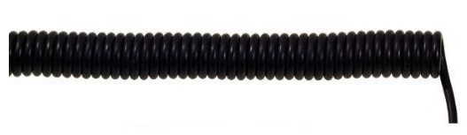 CABLE ESPIRALADO 1MT 3 CONDUCTORES NEGRO