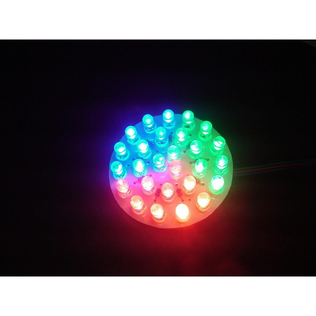 PLAQUETA 18 LED RGB DIAM: 5.5CM CONSUMO 0.5A   * * PARA USAR CON FUENTES AISLADAS * *