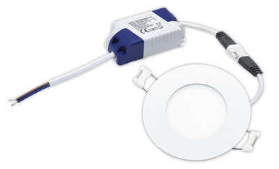 LUMINARIA CIRCULAR A LED DE EMBUTIR BLANCA 5W LUZ CALIDA