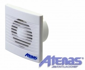 EXTRACTOR P/BAÑO D10cm 4" 2800RPM 18W PLASTICO - FRENTE: 16x16CM - EXTRACCION: 2,5M3xMIN