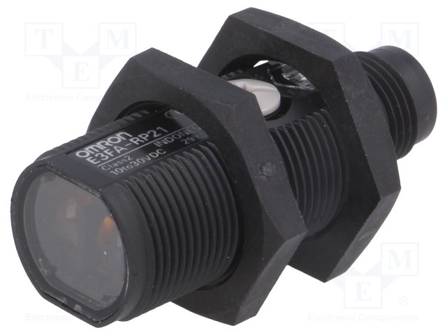 SENS FOT REFLEX. POLARIZADO PLASTICO  M18    4M PNP 10-30VCC  OPTICA AXIAL  P/CONECTOR M12   (AGREGAR ESPEJO E39R1S)   E3FARP21