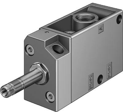 VALVULA / 3/2 NC / CAUDAL NOM. 800L/MIN / ROSCA G1/4 - PILOJAJE INT. / CONEX. ELEC. NUCLEO P/ BOBINA MAGNETICA F / ASIENTO / IP65