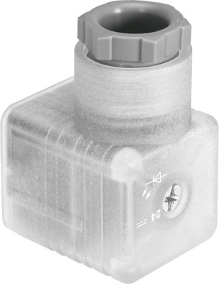 CONECTOR ZOCALO ACODADO PEV-1/4-WD-LED-24 / P/ PRESOSTATOS C/ LED