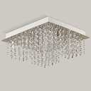 (OUTLET) PLAFON CUADRADO 4 LUCES BIPIN C/STRASS 400X400 LINEA TINA