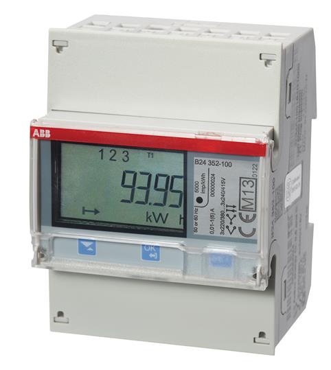 MEDIDOR DE ENERGIA TRIF 230/400V INDIRECTO VIA T.I. ENERGIA ACTIVA Y REACTIVA - 4Q  CONTROL DE TARIFA - MODBUS RS485 CLASE 0,5s - 2DI+2DO PROGRAMABLE  B24 352-100