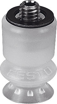 VENTOSA ESS-10-BS / TAMAÑO 10MM - FUELLE 1.5MM / MAT SILICONA / CONEX NEU ROSCA EXT M4