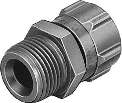 RACOR RAPIDO CK-3/8-PK-6 / FORMA RECTA / CONEX NEU G3/8 - CK 6MM / METALICO C/ ANILLO DE JUNTA