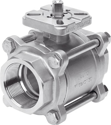 VALVULA DE BOLA VZBA-2"-GG-63-T-22-F0507-V4V4T / AC. INOX. / DIAM 50MM / 2/2 VIAS / CONEX VALV PROCESO 2" / TALADRO F05-F07