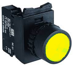 PULSADOR LUMINOSO RAS AMARILLO 1NA IP66 COMPLETO LED 24VCA/VCC   CSW-BFI3-10-FE26-3VF