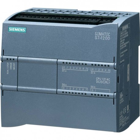 PLC CPU S7-1200 S7-1215C, 24VDC (14DI EN 24VDC, 10DO RELE, 2AI, 2AO) PROFINET FW4