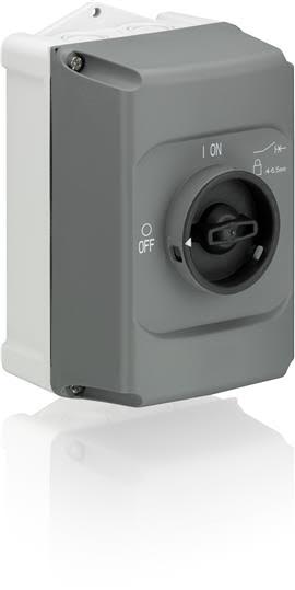 CAJA IP65 GRIS C/MANETA NEGRA P/GUARDAMOTOR MS116 O MS132