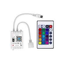 CONTROLADOR P/TIRAS LED RGB 5VCC/12VCC/24VCC POTENCIA MAX 5V/60W 12V/144W 24V/288W TRANSMISION DE DATOS RADIOFRECUENCIA - METROS DE CINTA RGB QUE MANEJA: 10MTS