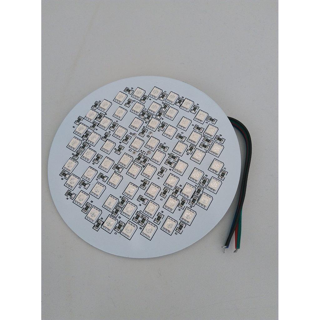 PLACA LED SMD 12W 1A BLANCO FRIO 111mm (REEMPLAZO 100W) CABLEADA HAZ:120º 30000HS IMPERMEABILIZADA