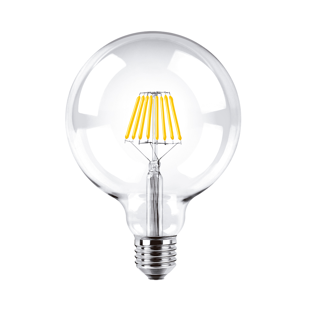 BULBO LAMP LED GLOBO 8W E27 FILAMENTOS LUZ CALIDA 3000K LUZ CALIDA DIM 1000LM 25000HS