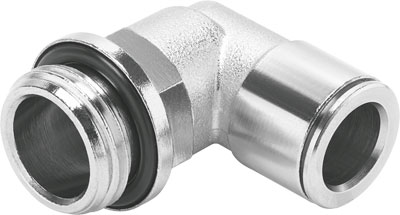 RACOR RAPIDO NPQM-L-G18-Q6-P10 / FORMA L / CONEX NEU G1/8 - RACOR 6MM / LATON NIQUELADO