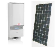 Combo/Kit Solar trifasico 10KW ABB + 20 paneles 550W con devolucion de energia a la red on-grid (genera anualmente 16000KWh) con wifi  + protección + estructura para techo inclinado