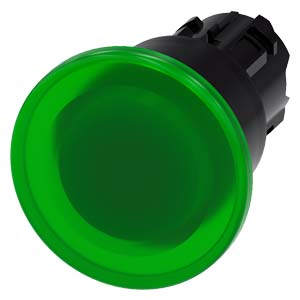 PULSADOR HONGO ACT Ø40MM PLAST SIN CONTACTOS IP69K VERDE CON RETENCION ILUMINABLE (*EP)