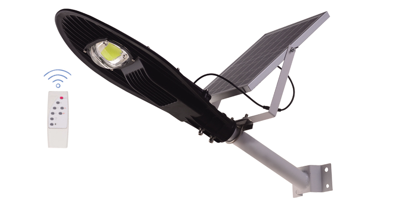 (DISCONT) LUMINARIA SOLAR LED 60W C/SOPORTE, PANEL Y CONTROL REMOTO