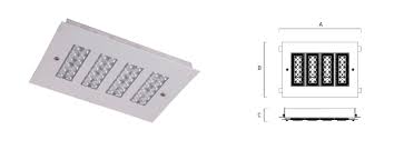 (CONSULTAR) ARTEF EMBUTIR P/ESTACION DE SERVICIO 110W BLANCO 25000HS   ESO I 110W