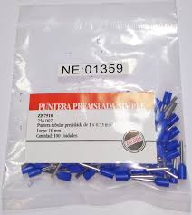 PUNTERA HUECA PREAIS SIMPLE 1X 0.75MM LARGO 8MM  AZUL   257.006 (CAJA CERRADA 100U) (EX ZE7508 - 256.006)