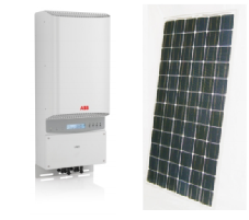 Combo/Kit Solar trifasico  7.5KW  14 paneles 550W con devolucion de energia a la red on-grid (genera anualmente ~ 11500KWh) con wifi + protección + estructura para techo inclinado+ cables de DC y AC