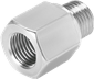 ADAPTADOR AD-1/4NPT-G1/4-I  / CONEX NEU ROSCA HEMBRA G1/4 - ROSCA MACHO 1/4 NPT