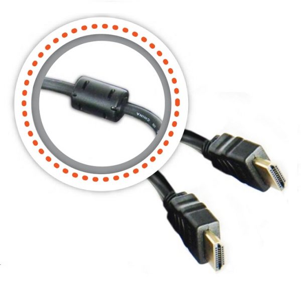 CABLE HDMI 3MTS DOBLE FILTRO, DIAMETRO 6mm 30AWG